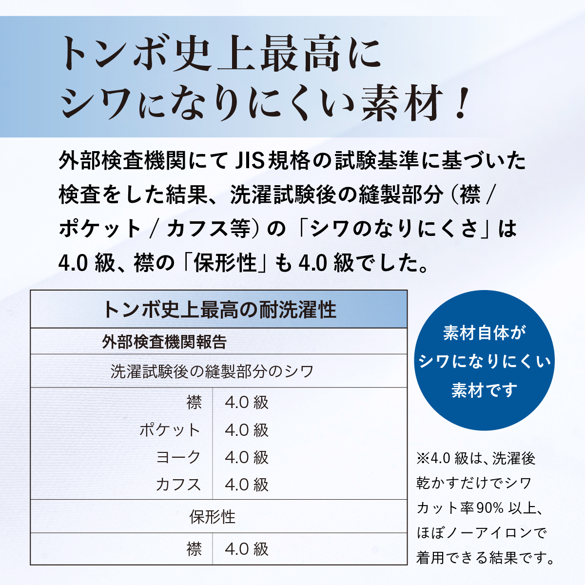 男子 長袖 吸湿速乾 ベトつき汗冷え防止 カッターシャツ ワイシャツ トンボ 学生服